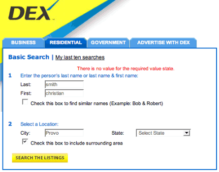 An error message that is hard to understand what went wrong.