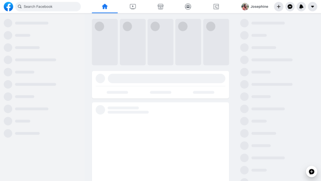 Facebook Skeleton Page