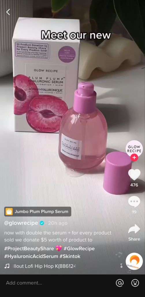Example post with product link.